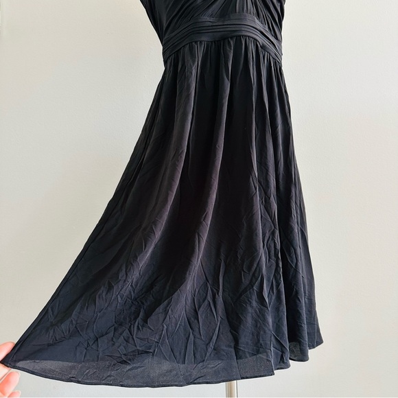 New J. Crew Black Sleeveless Dress Twist Front Sz 8 - Picture 11 of 12